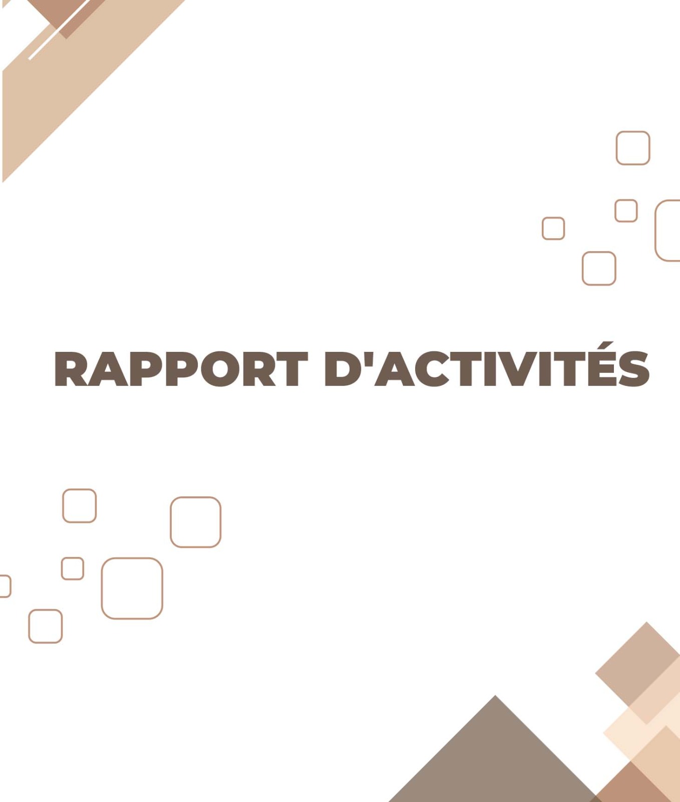 Rapport d'activités 2015