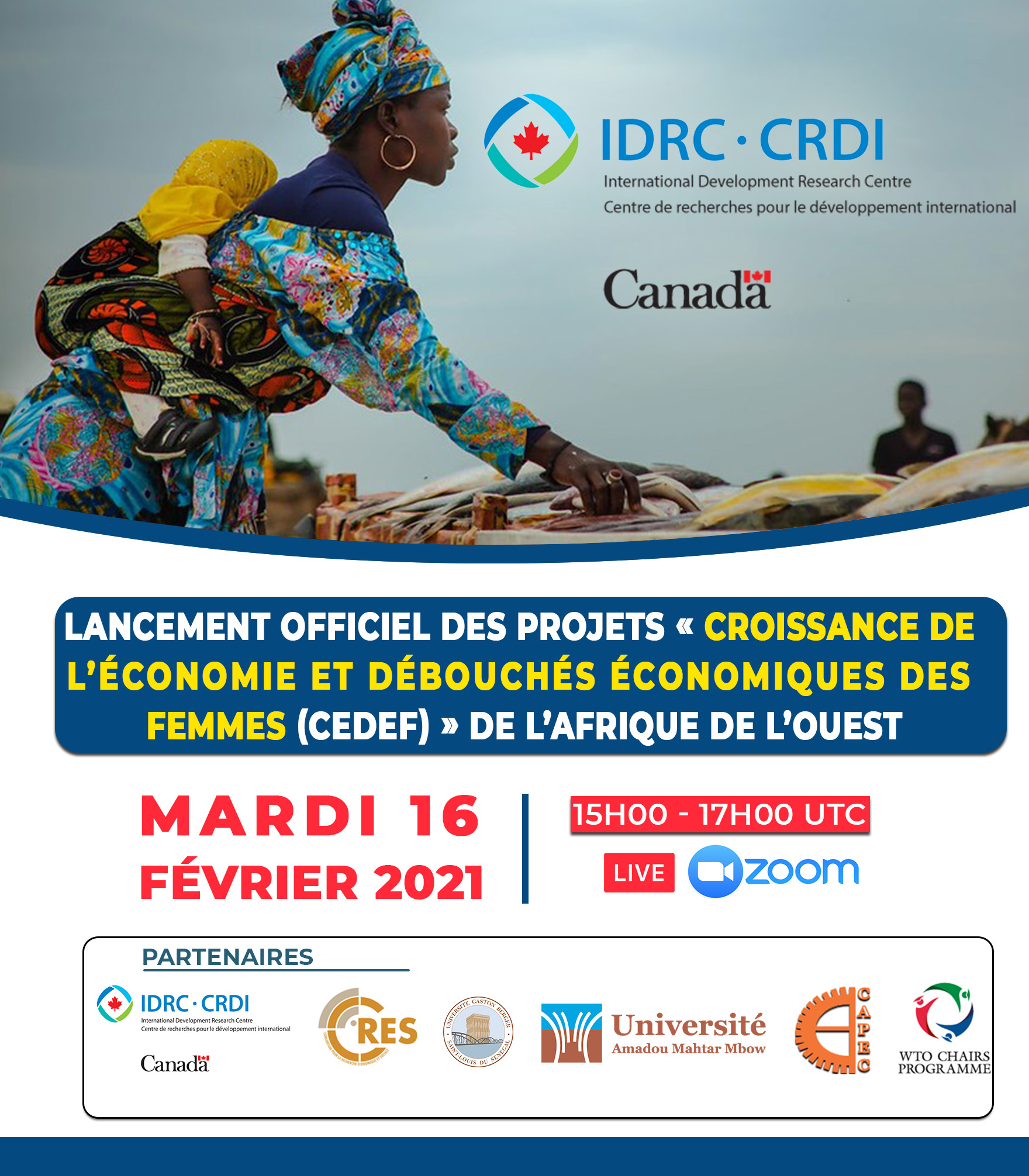 Communiqué : Lancement officiel des projets CEDEF Afrique de l'Ouest financés par le CRDI
