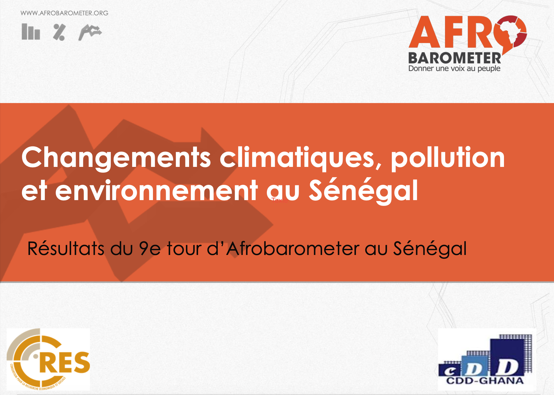 Changements climatiques, pollution et environnement au Sénégal 