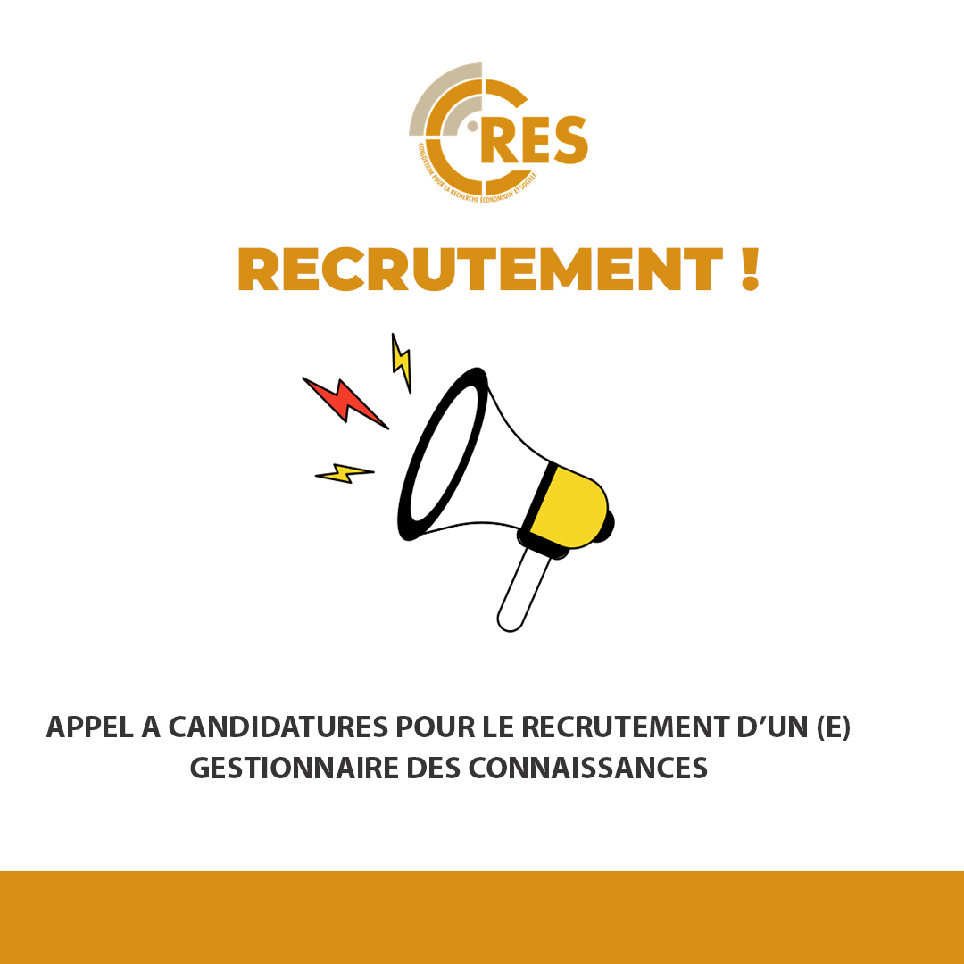 Appel à candidatures pour le recrutement d’un (e) gestionnaire des connaissances