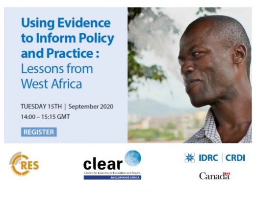 Prenez part au Webinar pour discuter de « L’utilisation de données probantes pour informer les politiques publiques et les actions: le cas de l'Afrique de l'Ouest "