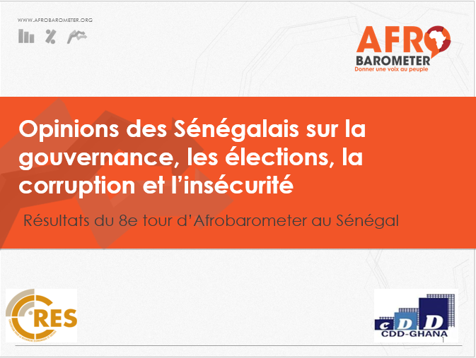 Opinions des Sénégalais sur la gouvernance, les élections, la corruption et l’insécurité
