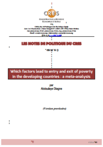 Which factors lead to entry and exit of poverty in the developing countries : a meta-analysis