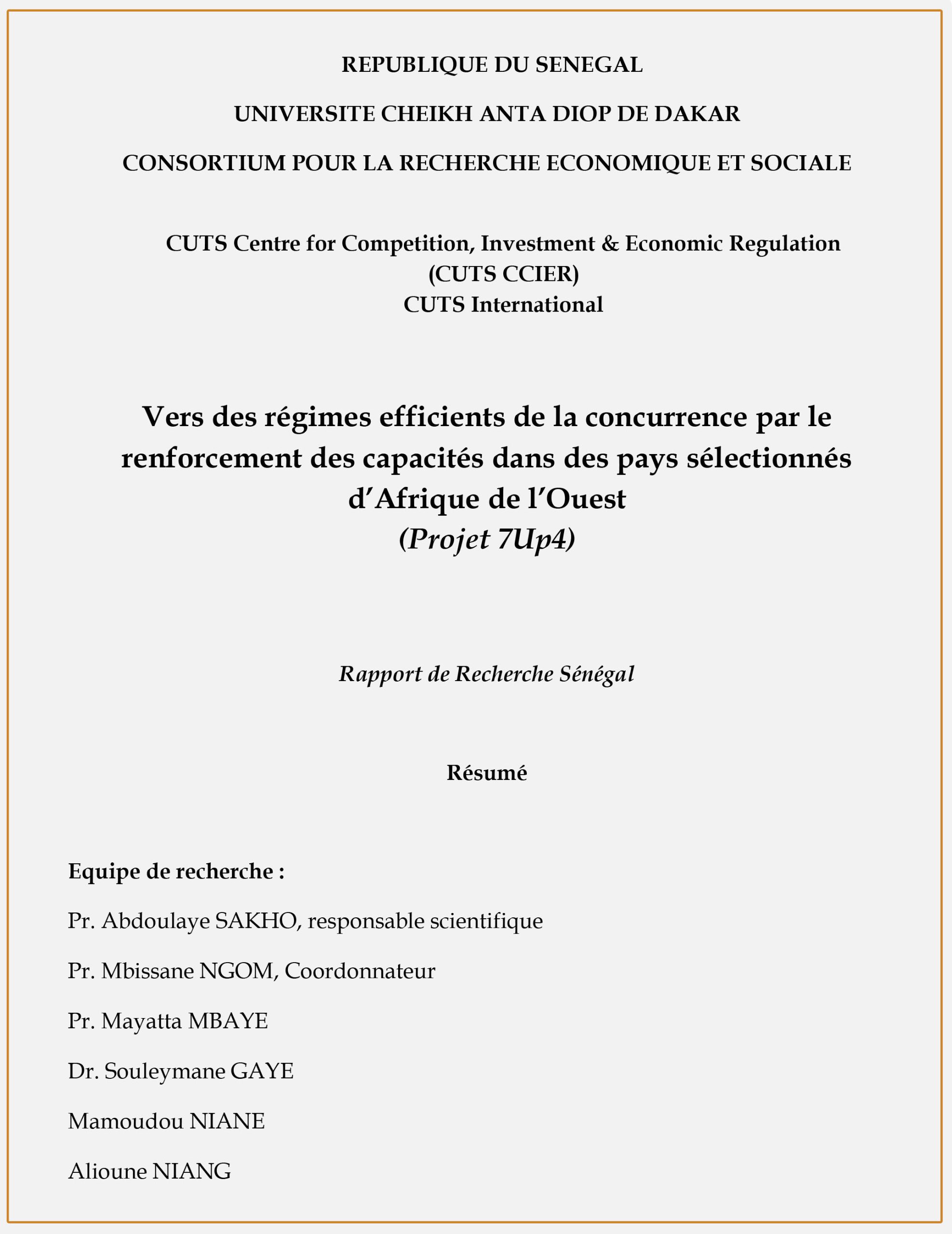 Vers des régimes efficients de la concurrence par le renforcement des capacités dans des pays sélectionnés d’Afrique de l’Ouest