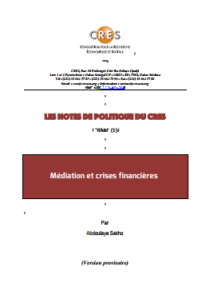 Médiation et crises financières par Pr Abdoulaye Sakho