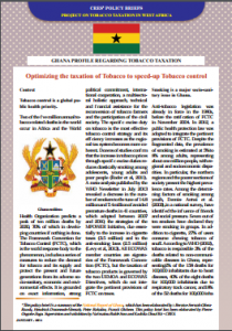 Taxation du tabac en Afrique de l'ouest : note de politique du Ghana