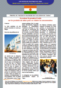 Taxation du tabac en Afrique de l'ouest : note de politique du Niger