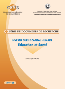 Investir sur le capital humain Education et santé.Document de recherche