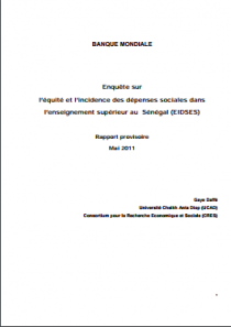 Enquête sur l’équité et l’incidence des dépenses sociales dans l’enseignement