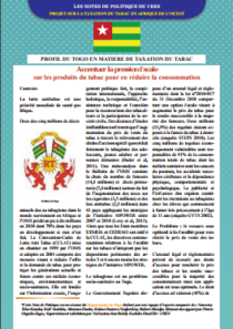 Taxation du tabac en Afrique de l'ouest : note de politique du Togo