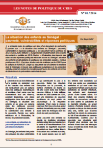 La situation des enfants au Sénégal : pauvreté, vulnérabilités et réponses politiques