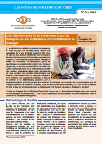 Les déterminants de la préférence pour les banques ou les institutions de microfinance au Sénégal