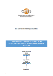 Transformation de l’agriculture Sénégalaise : Impact d’un programme intégré.
