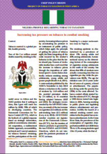 Taxation du tabac en Afrique de l'ouest : note de politique du Nigéria
