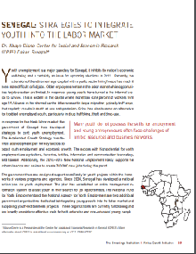 Sénégal: strategies to integrate youth into the labor market.