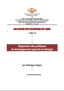 Diagnostics des politiques de développement agricole au Sénégal