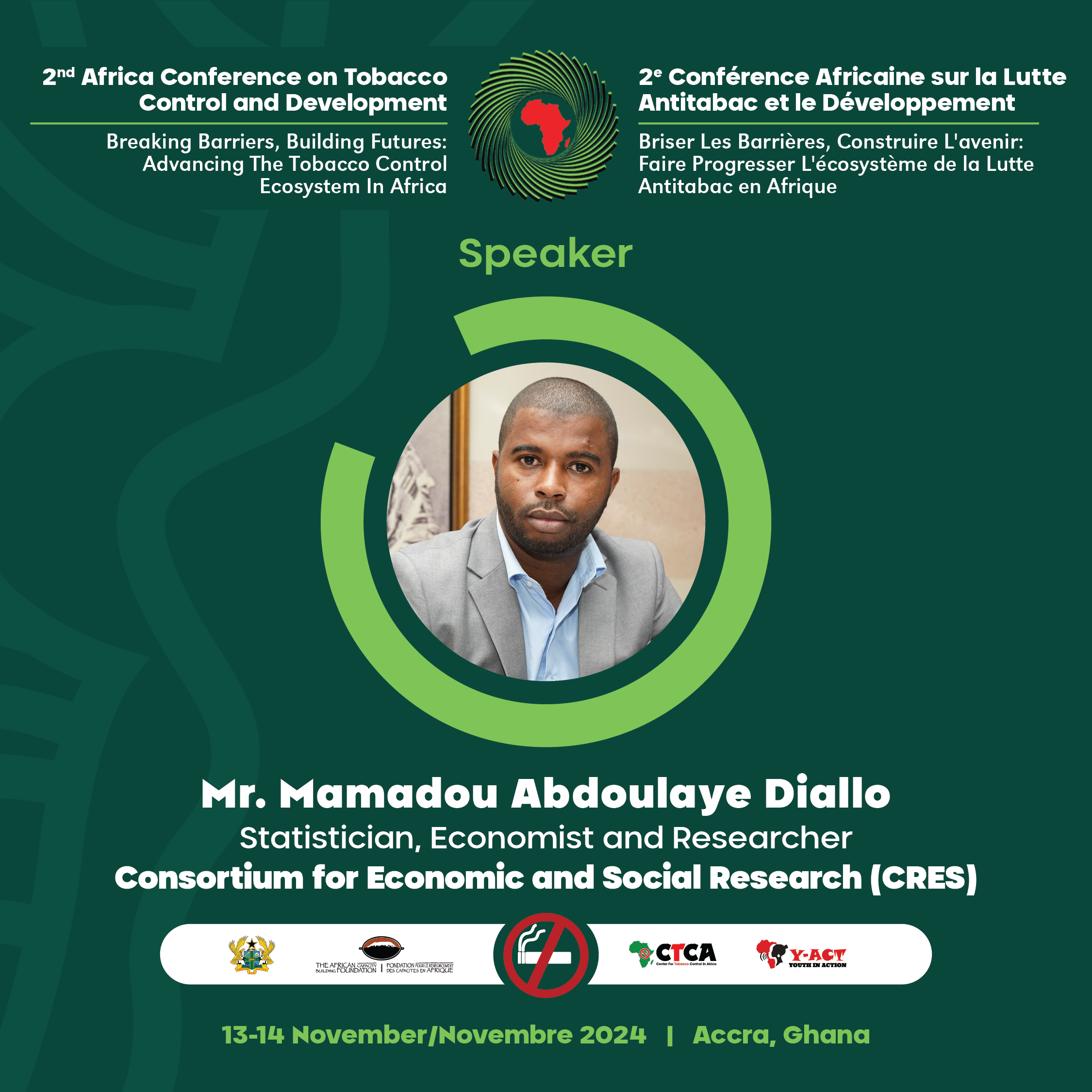 Participation du CRES à la 2e Conférence Africaine sur la Lutte Anti-tabac et le Développement